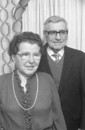 Diamanthochzeit der Eheleute Jakob und Theresia Dreer aus der Ludwig-Marum-Straße