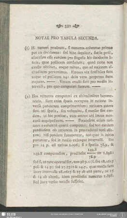 Notae Pro Tabula Secunda