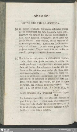 Notae Pro Tabula Secunda