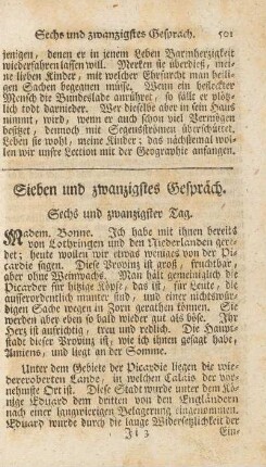 Sieben und zwanzigstes Gespräch
