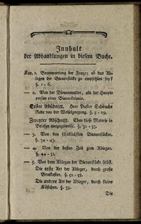 Innhalt der Abhandlungen in diesem Buche.