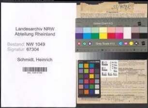 Entnazifizierung Heinrich Schmidt , geb. 17.09.1898 (Polsterer)