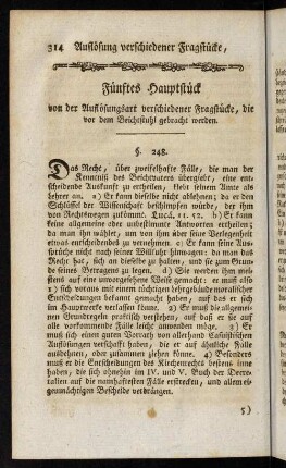314-349, Fünftes Hauptstück