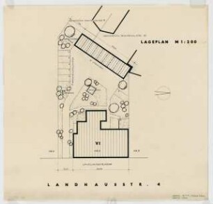 Wohnhaus Landhausstraße 4, Berlin-Wilmersdorf: Lageplan 1:200