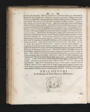 Philosophi In Academia ad Aram Minervae differantes.