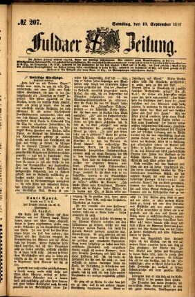 Ausgabe vom Samstag, den 10. September 1881.