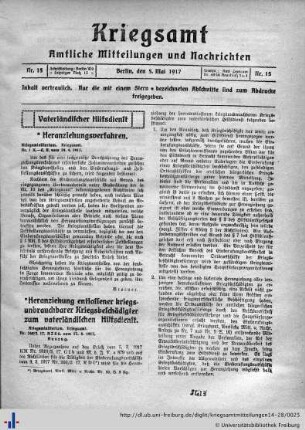 Nr. 15, 05.05.1917