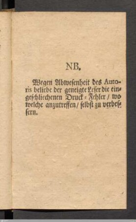 Nebenbemerkung