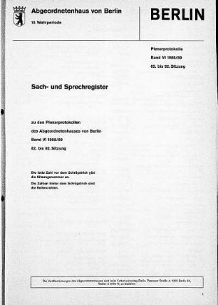 Sach- und Sprechregister