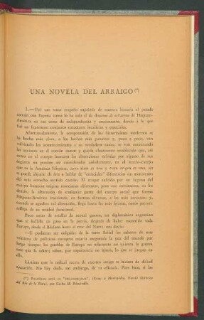 Una novela del Arraigo