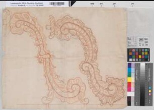 Ornamentstudie 2.H. 18.Jh. o.M. 48 x 59 Rötelzeichnung Landsberg-Velen Nr. 398