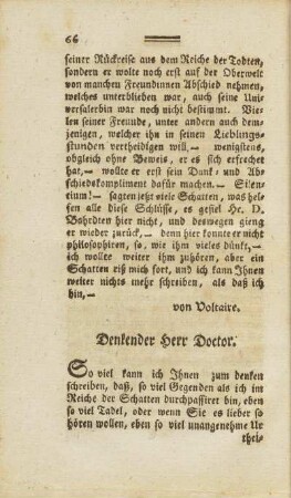 Denkender Herr Doctor
