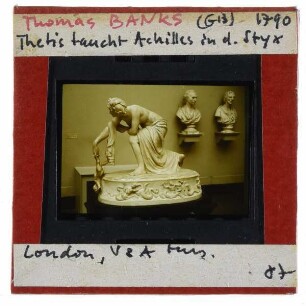 Banks, Thetis taucht Achilles in den Fluss Styx
