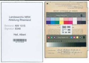 Entnazifizierung Albert Heil , geb. 19.03.1905 (Werkmeister)