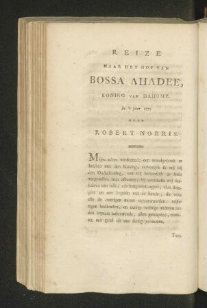 Reize naar het Hof van Bossa Ahadee