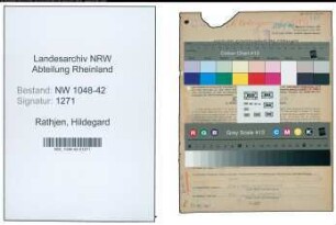 Entnazifizierung Hildegard Rathjen , geb. 20.02.1922 (Sekretaerin)