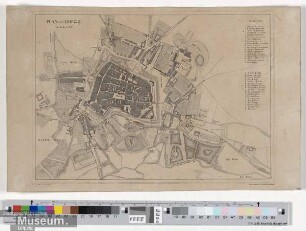Plan von Leipzig im Jahre 1813