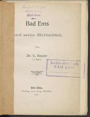 Bad Ems und seine Heilmittel