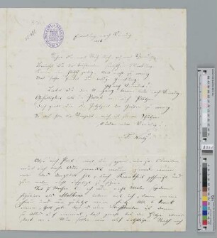 Brief an Otto Speckter