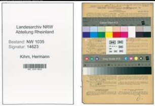 Entnazifizierung Hermann Kihm , geb. 01.08.1901 (Elektriker)
