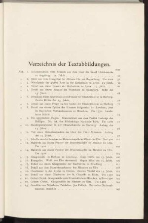 Verzeichnis der Textabbildungen.