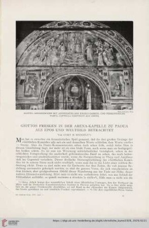 25: Giottos Fresken in der Arena-Kapelle zu Padua als Epos und Weltbild betrachtet