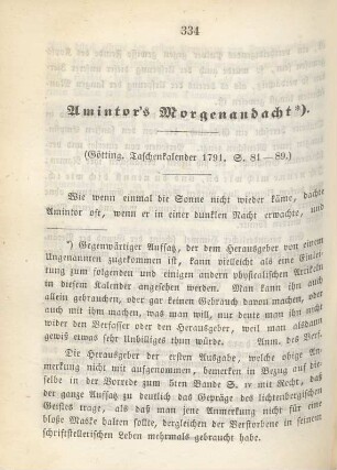 Amintor's Morgenandacht