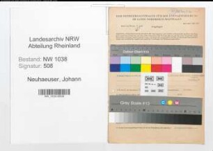 Entnazifizierung Johann Neuhaeuser , geb. 16.12.1900 (Polizist)