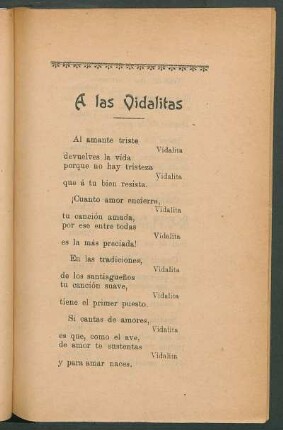 A las vidalitas