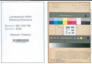Entnazifizierung Friedrich Albrecht , geb. 14.02.1912 (Arzt)