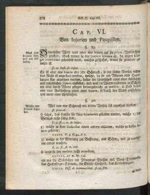Cap. VI. Von Iniurien und Pasquillen.
