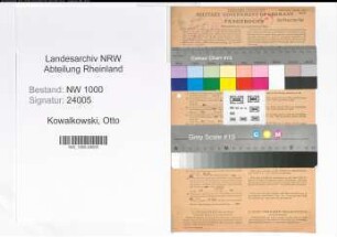 Entnazifizierung Otto Kowalkowski, geb. 20.05.1910 (Schlosser)