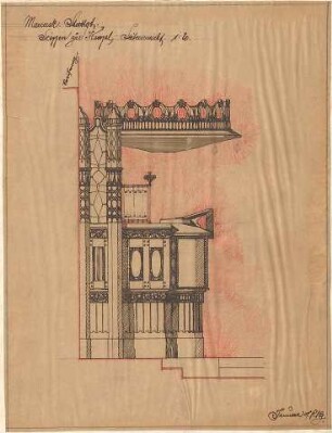 Dolmetsch, Heinrich; Stuttgart; Markuskirche - Kanzel (Ansicht)