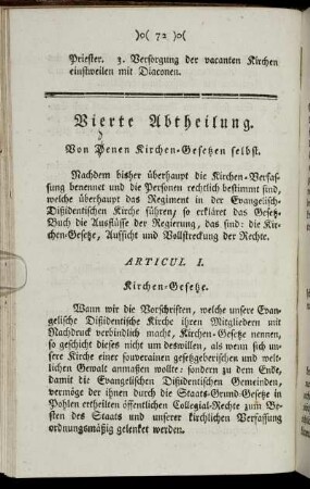 Vierte Abtheilung. - Siebente Abtheilung.