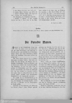 Die Parochie Maxen