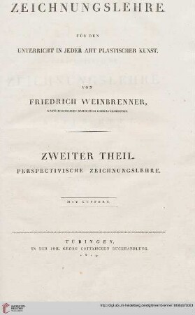 Perspectivische Zeichnungslehre: Erstes Heft