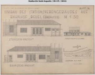 Beuel, Bahnhof, Umbau des Stationsnebengebäudes auf Bahnhof Beuel