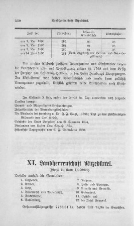 XI. Landherrenschaft Ritzebüttel.