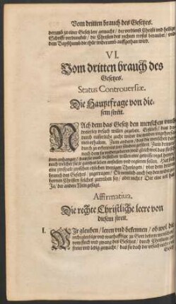 VI. Vom dritten brauch des Gesetzes.