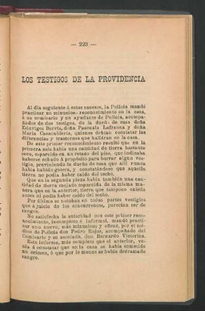 Los testigos de la providencia