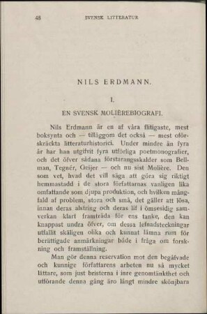 I. En Svensk Molièrebiografi.