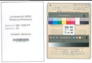 Entnazifizierung Klemens Farwerk , geb. 26.01.1891 (Postschaffner)