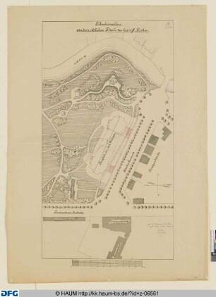 Situationsplan von dem südlichen Theile des herzoglichen Parkes