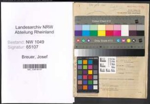 Entnazifizierung Josef Breuer , geb. 14.04.1898 (Verwaltungsbeamter)