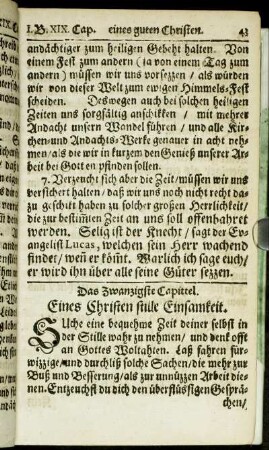 Das Zwanzigste Capittel. - Das fünf und zwanzigste Capittel.