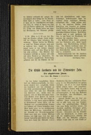 ¬Die¬ Ethik Herbarts und die Sittenlehre Jesu : die abgeleiteten Ideen