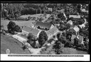 Sächsische Schweiz, Waltersdorf, Gasthof Zum Erbgericht, Luftbild