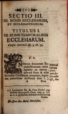 De Jure Rerum Ecclesiasticarum : Ad Germaniae Catholicae Principia Et Usum, 2. Complectens Sectionem III. Et IV.