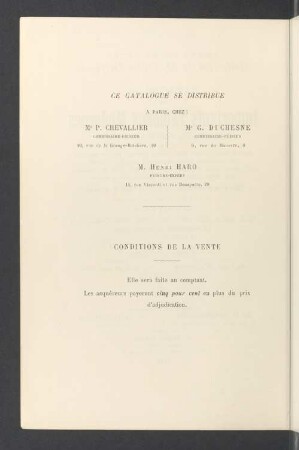 Ce catalogue se distribue