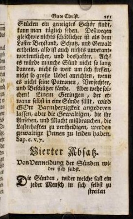 251-329, Vierter Absatz. Von der Vermeidung der Sünden wider sich selbst